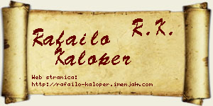 Rafailo Kaloper vizit kartica
